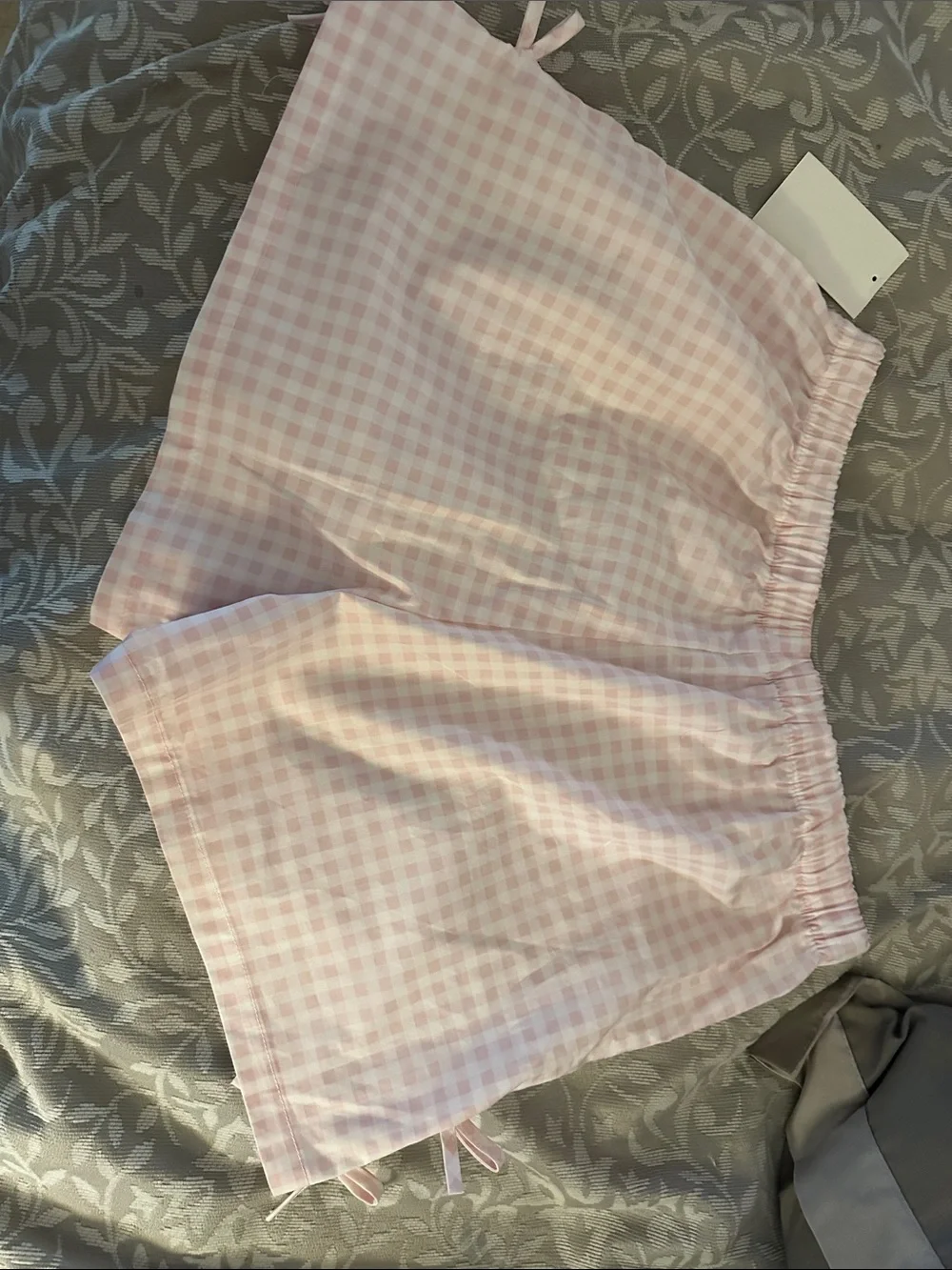 Disney Light Pink Gingham High-Waist Lounge Shorts. Toy Story-Jessie shorts. - Picture 6 of 7